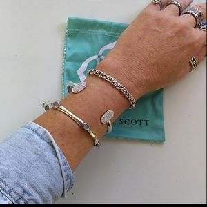 🆕 NEW Kendra Scott Elton Silver Iridescent Drusy Cuf